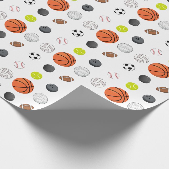 Papier Cadeau Anniversaire Enfants Multi Sport   (Coin)