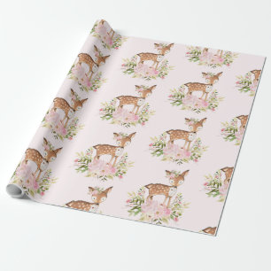 Papier Cadeau Anniversaire Girly de baby shower de cerfs communs