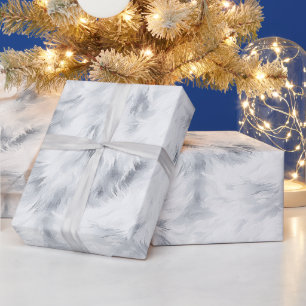 Papier Cadeau Anniversaire Gris Argent Blanc