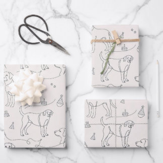 Papier cadeau Anniversaire Labrador Retriever mini