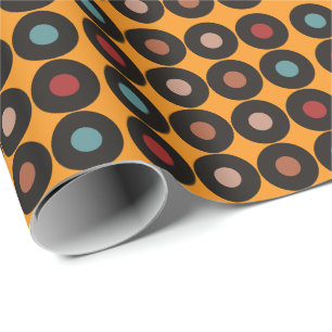 Papier Cadeau Anniversaire Musique Disques Vinyles