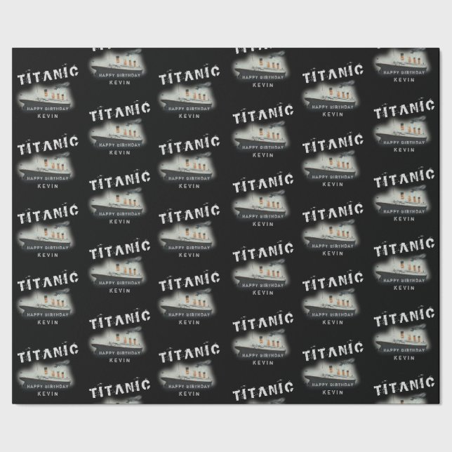 Papier Cadeau Anniversaire Nom personnalisé Titanic (Couture)