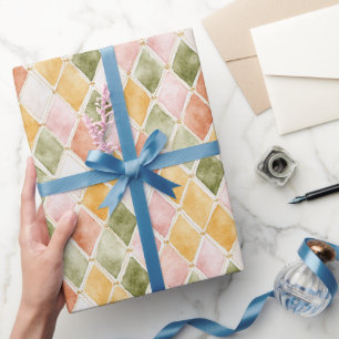 Papier Cadeau Anniversaire Rose Orange Vert Jaune Rose Clair Ros