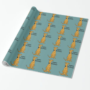 Papier Cadeau Anniversaire se reposant Giftwrap de chien de