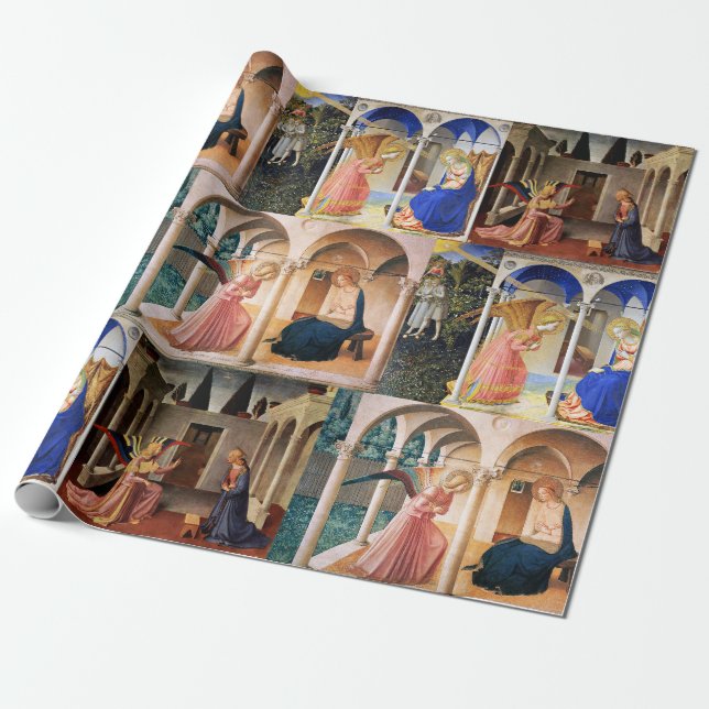 Papier Cadeau ANNONCE de Fra Beato Angelico Noël Wrapp (Déroulé)