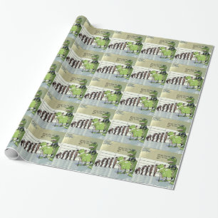 Papier Cadeau Anthropologie Évolution Police Alignement Drôle