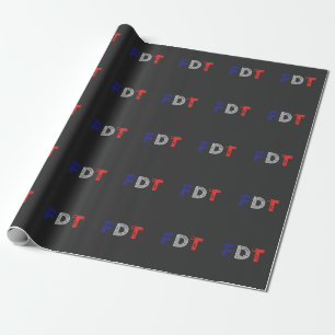 Papier Cadeau Anti Trump Maga FDT résiste à la démocratie rétro