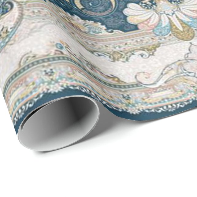 Papier Cadeau Antique Turkish Persian Carpet Rug (Coin rond)