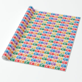 Papier Cadeau Appareils-photo d'arc-en-ciel