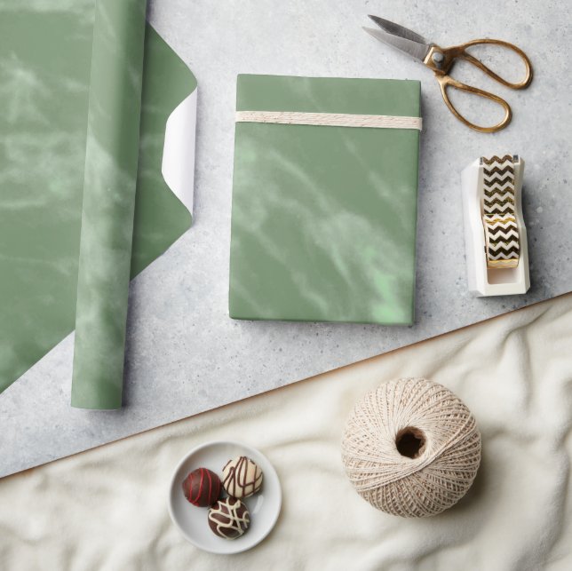 Papier Cadeau Apparence marbre vert (Artisanat)