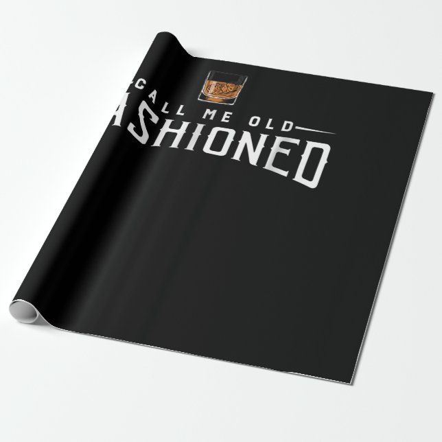 Papier Cadeau Appelez-moi Whiskey à l'ancienne mode (Déroulé)