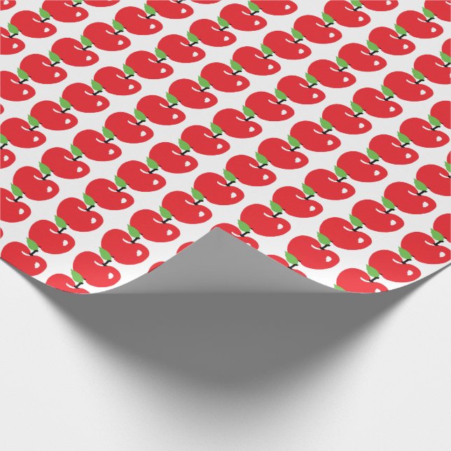 Papier Cadeau Apple rouge modèlent (Coin)
