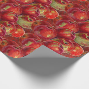 Papier Cadeau Apple rouge moissonnent