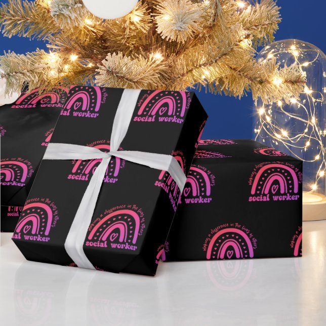 Papier Cadeau Appréciation et diplôme des travailleurs sociaux (Vacances)