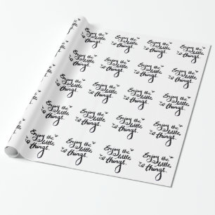 Papier Cadeau Appréciez les petites choses - copie d'écriture