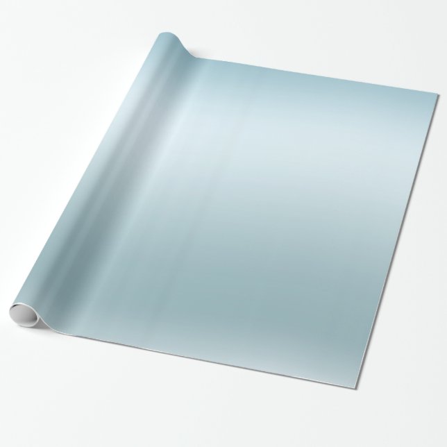 Papier Cadeau Aqua Blue Ombre (Déroulé)