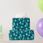 Papier Cadeau Aqua Christmas Baubles<br><div class="desc">Un papier d'emballage de Noël brillant et coloré avec un motif festif de décorations d'aqua et de baubles de Noël pour ajouter un peu de paillettes et de glamour à votre cadeau de Noël enveloppant cette période de fêtes.</div>