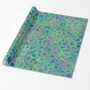 Papier Cadeau Aqua floral Abstract Design