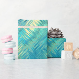 Papier Cadeau Aquamarine Blue Crystal Gel Texture