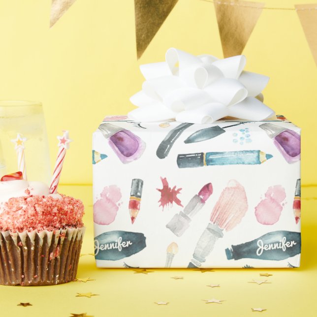 Papier Cadeau Aquarelle (Fête d'anniversaire)