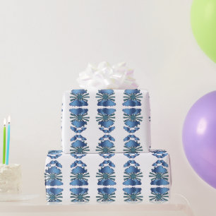 Papier Cadeau Aquarelle Abstraite moderne bleu élégant tendance