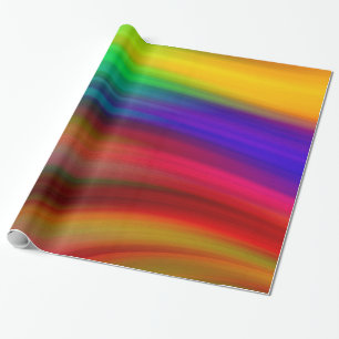 Papier Cadeau Aquarelle Abstraite Rainbow Elegant Multicolor