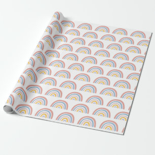 Papier Cadeau Aquarelle arc-en-ciel Boho Chic