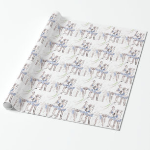 Papier Cadeau Aquarelle Ballet Danse Ballerina