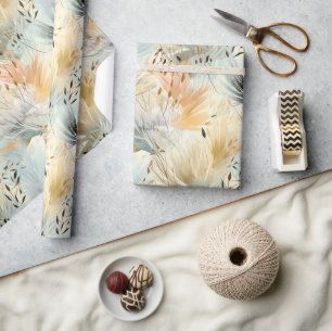 Papier Cadeau Aquarelle bleu bleu foncé jaune Beige printemps