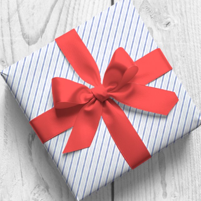 Papier Cadeau Aquarelle Bleu Diagonale (Créateur téléchargé)