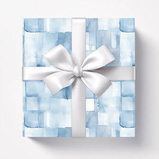 Papier Cadeau Aquarelle bleu pâle Abstraite