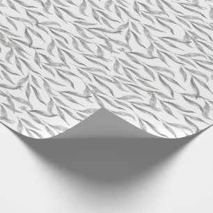 Papier Cadeau Aquarelle botanique Feuille Eucalyptus australien