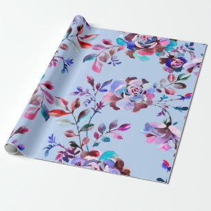 Papier Cadeau Aquarelle botanique sans couture motif. Main dessi