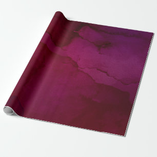 Papier Cadeau Aquarelle Bourgogne Plum Swash