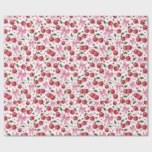 Papier Cadeau Aquarelle Cerises et vaches