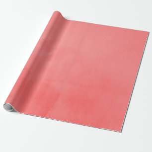 Papier Cadeau Aquarelle Corail Vivant