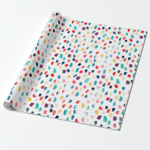 Papier Cadeau Aquarelle couleur brosse traits motif sans couture