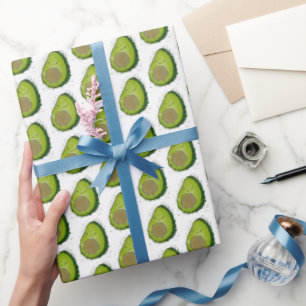 Papier Cadeau Aquarelle Cute Avocado