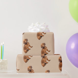 Papier Cadeau Aquarelle Daschund chien animal animal animal anim