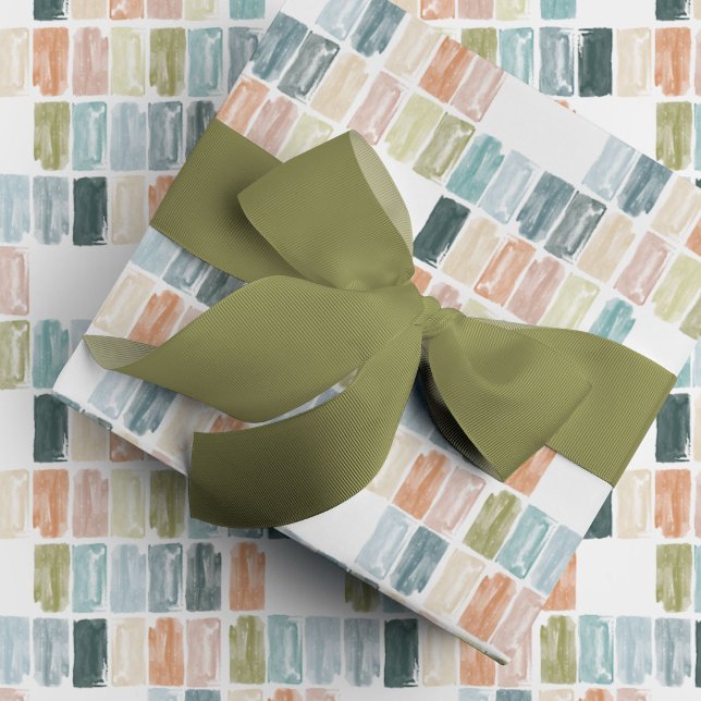 Papier Cadeau Aquarelle de bijoux peints (Painted watercolor jewels gift wrapping paper.)