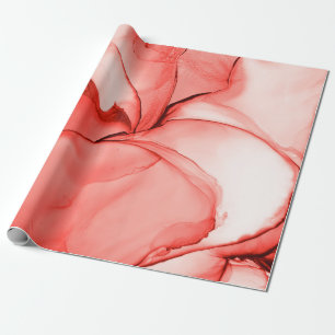 Papier Cadeau Aquarelle de flamme. Effet Pastel Bright. Pink Sop