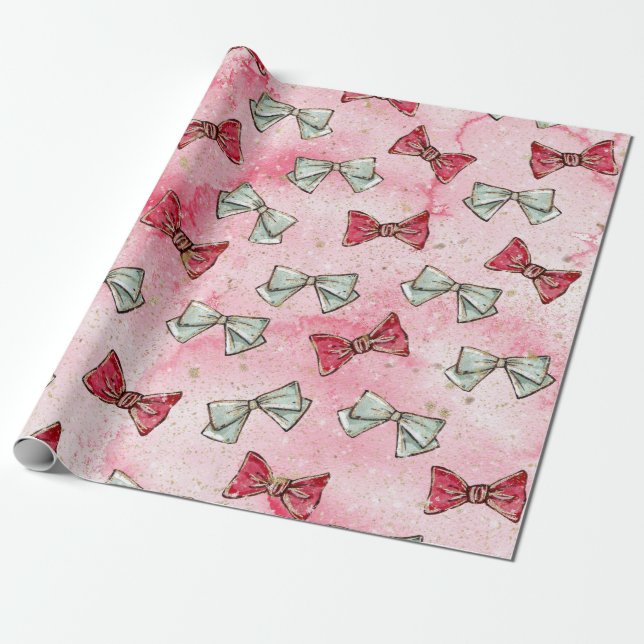 Papier Cadeau Aquarelle de Noël (Déroulé)