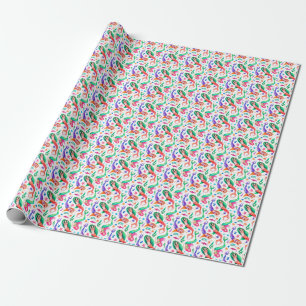 Papier Cadeau Aquarelle des sirènes : Motif océanique sans trans