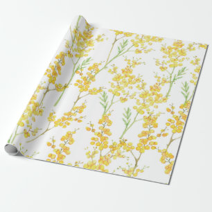 Papier Cadeau Aquarelle dessinée main sans couture motif avec re