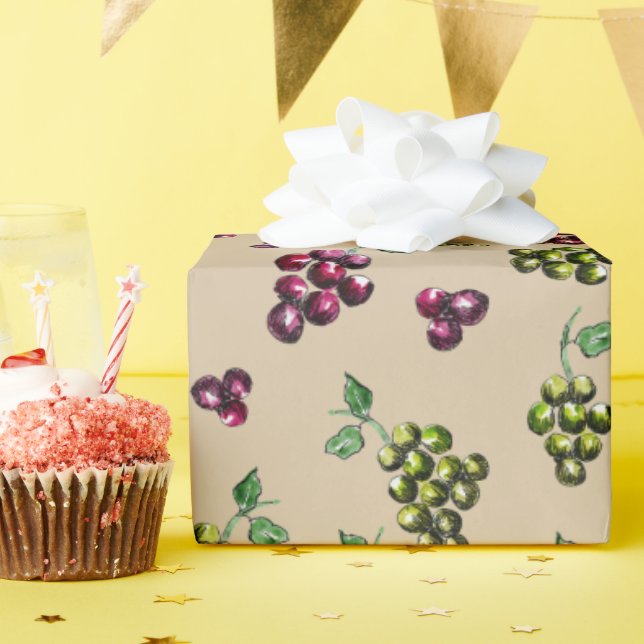 Papier Cadeau Aquarelle élégante illustrée à la main (Fête d'anniversaire)