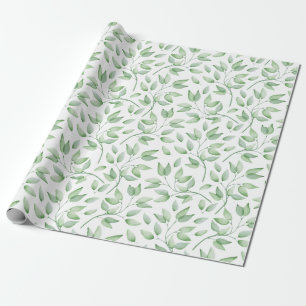 Papier Cadeau Aquarelle feuillue