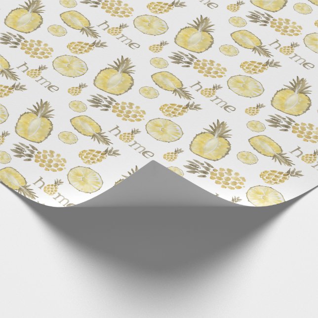 Papier Cadeau Aquarelle fine ananas (Coin)