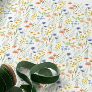 Papier Cadeau Aquarelle Fleur Sauvage