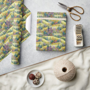 Papier Cadeau Aquarelle Fleur sauvage de printemps
