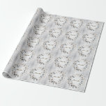 Papier Cadeau Aquarelle Fleurs blanches Cadre doré Argent Turquo<br><div class="desc">Aquarelle Fleurs blanches Frame doré Argent Turquoise Papier à envelopper. Unique,  beau,  design élégant. Facile à personnaliser. Le style de police,  la taille et les couleurs peuvent être modifiés. Éléments correspondants disponibles.</div>
